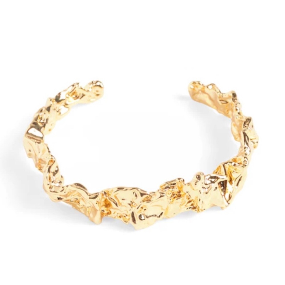 Amber Sceats “The Emery Bracelet” crushed metal Cuff Bracelet